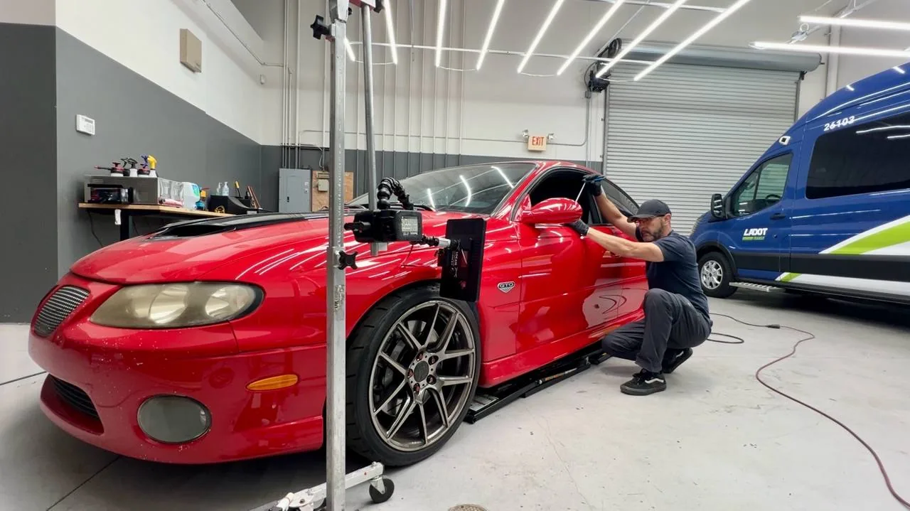 PDR service on a classic Pontiac GTO at Dent Evo, Upland California