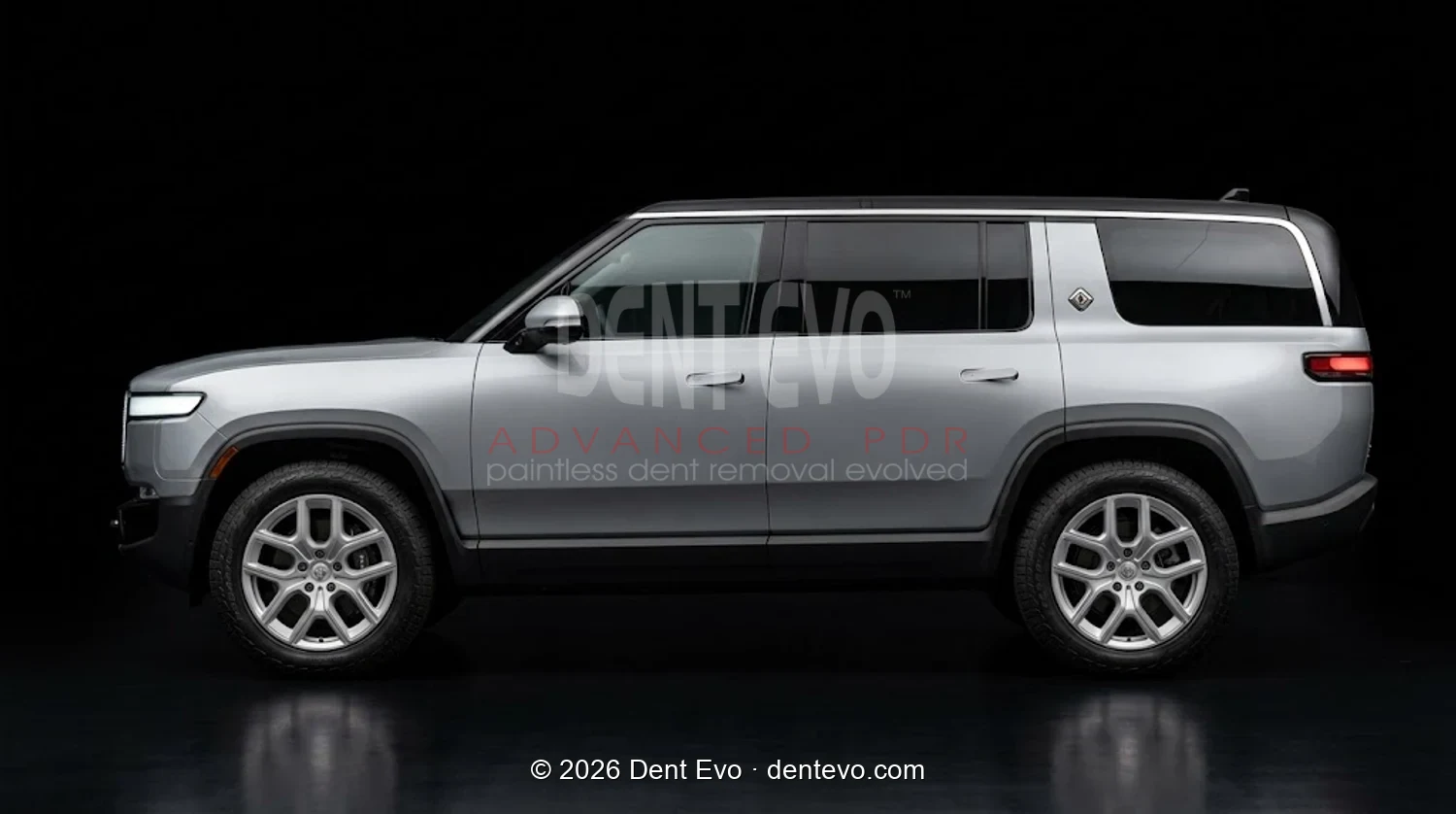 Rivian painted exterior, the finish you see from the outside